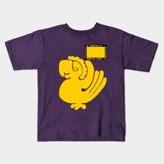 Purple Parrots Kids T-Shirt by pherpher